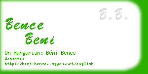 bence beni business card