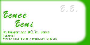 bence beni business card